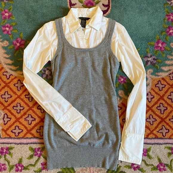 Collared long sweater top - Picture 1 of 2